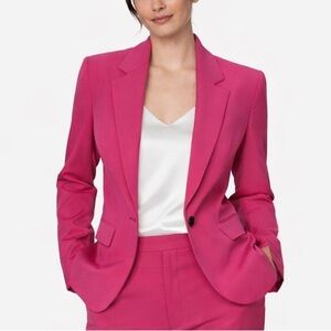 Zara Fuchsia Pink Blazer Jacket Women’s XS One Button Workwear Structured